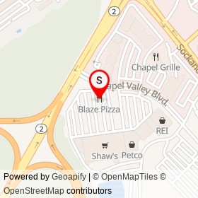 Blaze Pizza on Chapel Valley Boulevard,  Rhode Island - location map