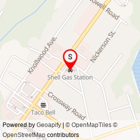 Shell Gas Station on Reservoir Avenue,  Rhode Island - location map