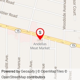 Andellas Meat Market on Armistice Boulevard,  Rhode Island - location map