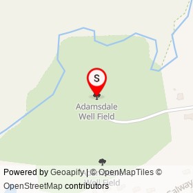 Adamsdale Well Field on , Cumberland Rhode Island - location map