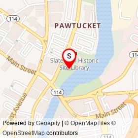 Slater Mill Site on ,  Rhode Island - location map