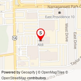 Aldi on Newport Avenue, Rumford Rhode Island - location map