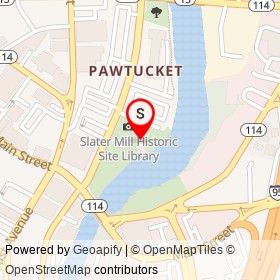 Slater Mill on Roosevelt Avenue,  Rhode Island - location map