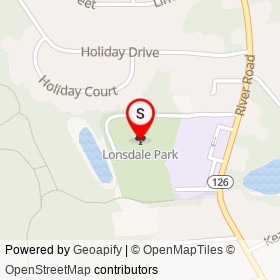 Lonsdale Park on , Saylesville Rhode Island - location map