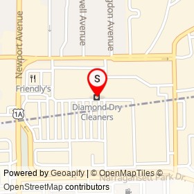 Diamond Dry Cleaners on Beverage Hill Avenue,  Rhode Island - location map