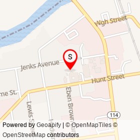 The children's workshop playground on Jenks Avenue, Central Falls Rhode Island - location map