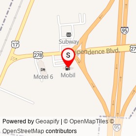 Mobil on Independence Boulevard, Hardeeville South Carolina - location map