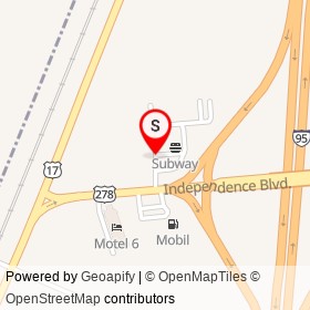 TCBY on Independence Boulevard, Hardeeville South Carolina - location map