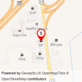 BP on General William Hardee Boulevard, Hardeeville South Carolina - location map