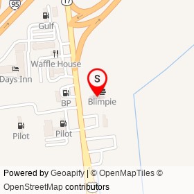 Exxon on General William Hardee Boulevard, Hardeeville South Carolina - location map