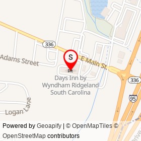 Days Inn by Wyndham Ridgeland South Carolina on East Main Street, Ridgeland South Carolina - location map