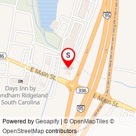 Dairy Queen on East Main Street, Ridgeland South Carolina - location map