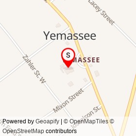 Yemassee Police Department on Town Circle, Yemassee South Carolina - location map