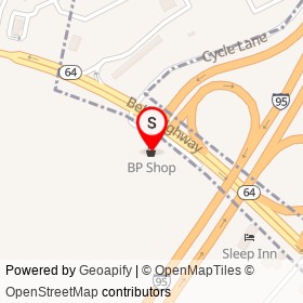 BP Shop on Bells Highway, Walterboro South Carolina - location map