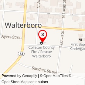 Slave Relic Museum on Carn Street, Walterboro South Carolina - location map