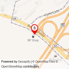 BP on Bells Highway, Walterboro South Carolina - location map
