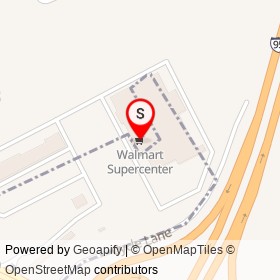 Walmart Supercenter on Bells Highway, Walterboro South Carolina - location map