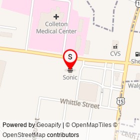 Sonic on Robertson Boulevard, Walterboro South Carolina - location map