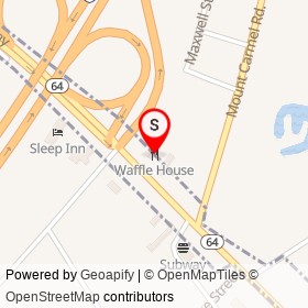 Waffle House on Bells Highway, Walterboro South Carolina - location map