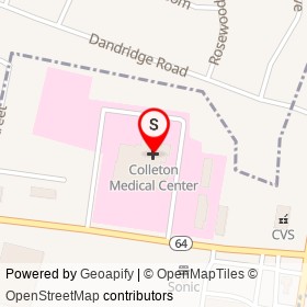 Colleton Medical Center on Robertson Boulevard, Walterboro South Carolina - location map