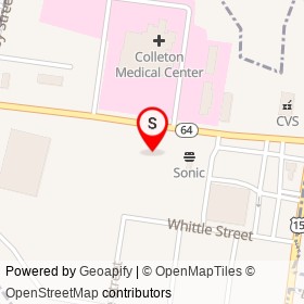 Hill Tire Center on Robertson Boulevard, Walterboro South Carolina - location map