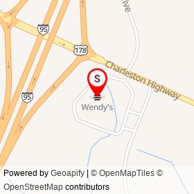 Wendy's on Charleston Highway,  South Carolina - location map