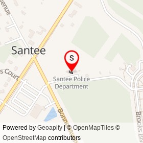 Santee Police Department on Dazzy Circle, Santee South Carolina - location map