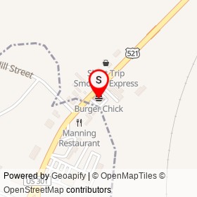 Burger Chick on North Brooks Street, Manning South Carolina - location map