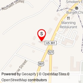 David's Mufflers & Auto Repair Shop on Thames Street, Manning South Carolina - location map
