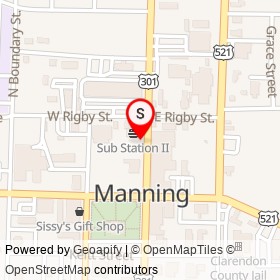 Linda's on North Brooks Street, Manning South Carolina - location map