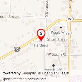 Hardee's on South Boundary Street, Manning South Carolina - location map