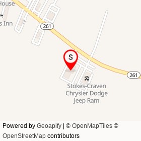 Stokes-Craven Ford on Paxville Highway,  South Carolina - location map