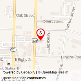 Haye's F. Samuels, Sr. Memorial Chapel on North Church Street, Manning South Carolina - location map