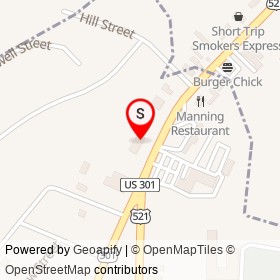 Ervin's Tire on North Brooks Street, Manning South Carolina - location map