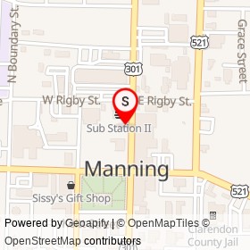 J&C's World on North Brooks Street, Manning South Carolina - location map