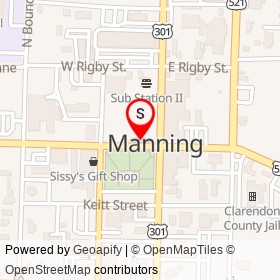 Schwartz on West Boyce Street, Manning South Carolina - location map
