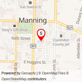 Payton's Place Thrift Store on Keitt Street, Manning South Carolina - location map