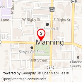 Merle Norman Gourmet Studios on West Boyce Street, Manning South Carolina - location map