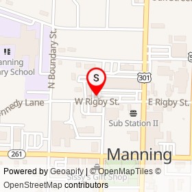 Moren's Beauty Salon on West Rigby Street, Manning South Carolina - location map