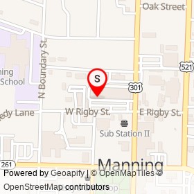 Donna's on West Rigby Street, Manning South Carolina - location map