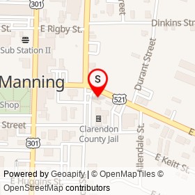 T's Express on East Boyce Street, Manning South Carolina - location map