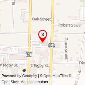 Maxway on North Church Street, Manning South Carolina - location map