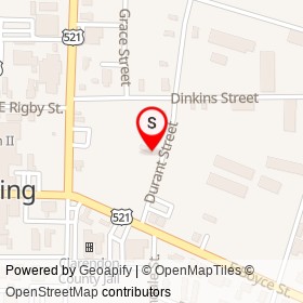 JK's House of Ribs on Durant Street, Manning South Carolina - location map