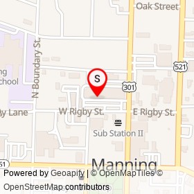 Beauty Plus on West Rigby Street, Manning South Carolina - location map