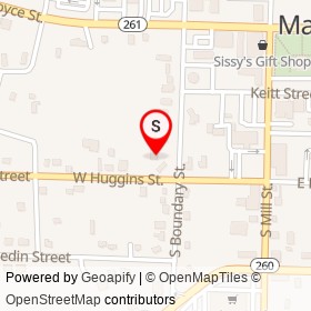 Corner Food Stop on West Huggins Street, Manning South Carolina - location map