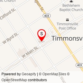 Timmonsville Police Department on East Main Street, Timmonsville South Carolina - location map