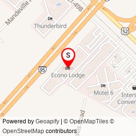 Econo Lodge on I 95,  South Carolina - location map