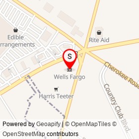 Wells Fargo on South Cashua Drive, Florence South Carolina - location map