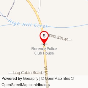 Florence Police Club House on West McIver Road,  South Carolina - location map