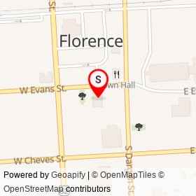 Hotel Florence and Ascend Hotel on West Evans Street, Florence South Carolina - location map